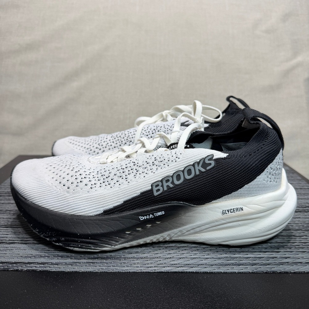 Brooks Glycerin StealthFit 22 Shoes - Womens 8.5 - Oreo White Black 1204121B135